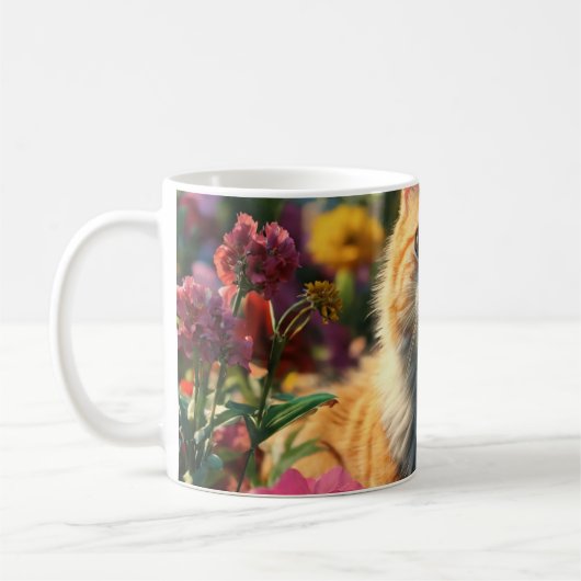 パーフェクト猫マンガのマグカップ コーヒーマグカップ (左)