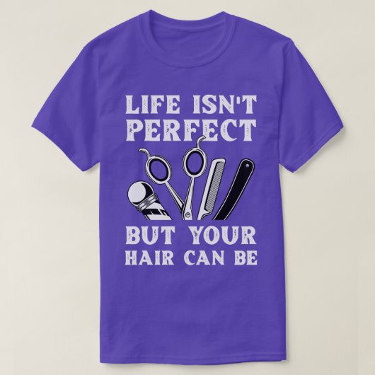 パーフェクト理容師ヘアカット床屋 Tシャツ (デザイン正面)