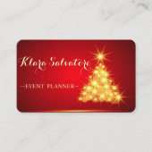 パーフェクト素晴らしクリスマス金ゴールドスパークリー 名刺 (正面)