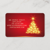 パーフェクト素晴らしクリスマス金ゴールドスパークリー 名刺 (裏面)