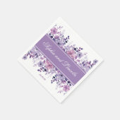 パーフェクト結婚パープルフローラ スタンダードカクテルナプキン (角)