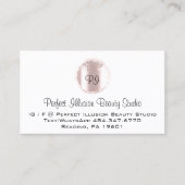 パーフェクト美しいスタジオサービスモノグラムバラ 名刺 (正面)