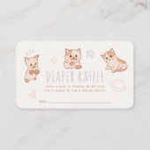 パーフェクト赤ちゃんシャワー猫おむつラッフルチケット エンクロージャーカード (正面)