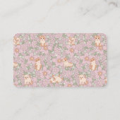 パーフェクト赤ちゃんシャワー猫おむつラッフルチケット エンクロージャーカード (裏面)