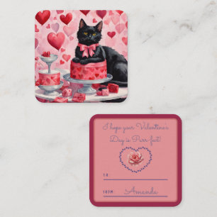 パーフェクト黒猫クラスルームValentine ノートカード