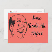 パーフェクト50誕生日レトロハングマンヘッドコーラル ポストカード (正面/裏面)