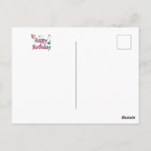 パーフェクト50誕生日レトロハングマンヘッドコーラル ポストカード (裏面)