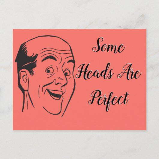 パーフェクト50誕生日レトロハングマンヘッドコーラル ポストカード (正面)