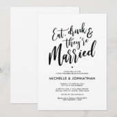 パーフェクト・カ結婚リグライポストのブルンチ招待状 招待状 (正面/裏面)