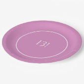 パーフェクト ピンク ペーパー プレート (アングル)