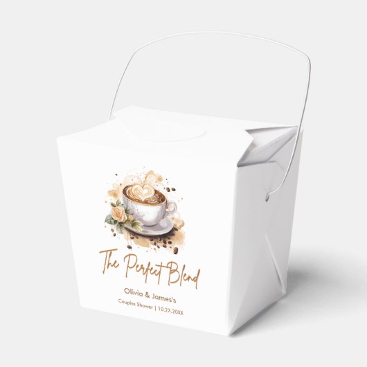 パーフェクト ブレンド コーヒー ウェディング カップル シャワー フェイバーボックス (正面サイド)