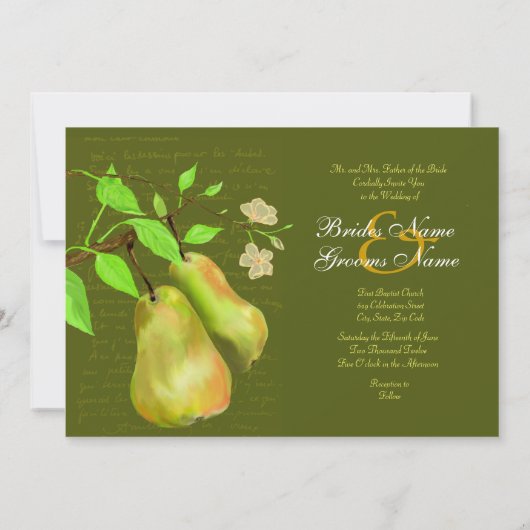 パーフェクト·ペア 招待状 (裏面)