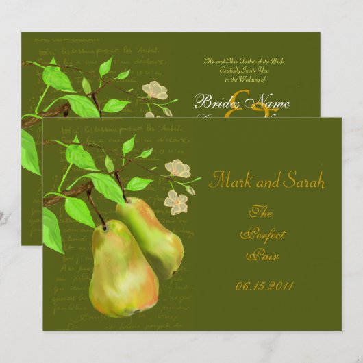 パーフェクト·ペア 招待状 (正面/裏面)