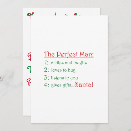 パーフェクト・マン 招待状 (正面/裏面)