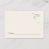 パーフェクトPearディスプレイシャワーブライダルシャワー エンクロージャーカード (裏面)