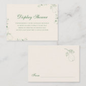 パーフェクトPearディスプレイシャワーブライダルシャワー エンクロージャーカード (正面/裏面)