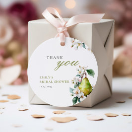 パーフェクトPearフローラブライダルシャワー フェイバータグ