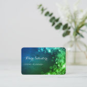 パーフェッ素晴らしトクリスマスグリーン照明 名刺 (スタンド正面)