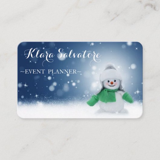 パーフェッ素晴らしトクリスマス雪だるま 名刺 (正面)