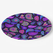 パーフェルかわいらしプルペイズリー ペーパープレート (アングル)