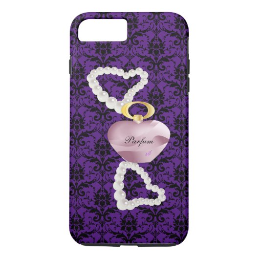 パーフォムパープルダマスクiPhone7Plusタフなケース Case-Mate iPhoneケース (裏面)