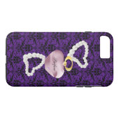 パーフォムパープルダマスクiPhone7Plusタフなケース Case-Mate iPhoneケース (裏面(横))