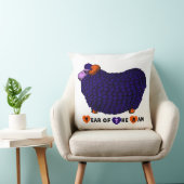 パープおもしろいラム年中国の〔占星術の〕十二宮図スクエアP クッション (椅子)