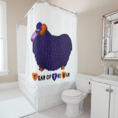 パープおもしろいラム年中国の〔占星術の〕十二宮図誕生日SCu シャワーカーテン (インサイチュ)