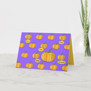 パープお洒落ルハロウィーンのカボチャパッチ カード