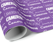 パープかわいらしルカスタムタイポグラフィコラージュ誕生日 ラッピングペーパー (ロールコーナー)