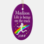 パープかわいらしルパーソナライズされたデイテッド軌道オーナメント セラミックオーナメント (右)
