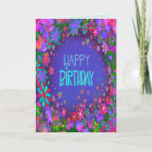 パープかわいらしルフローラガーリー誕生日 カード (正面)