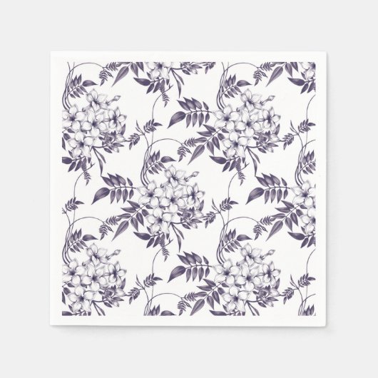 パープかわいらしルフローラ結婚ズ スタンダードカクテルナプキン (正面)