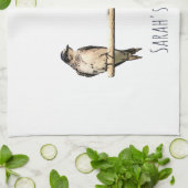 パープかわいらしルマーティン名前をカスタムする鳥 キッチンタオル (折り畳み)