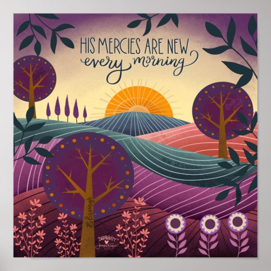 パープかわいらしル芸術的ズインスパイアマーシー引用文 ポスター (正面)