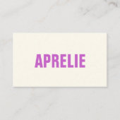 パープはっきりしたリモダンーホワイトクリエイティブプロフェッショナル 名刺 (正面)