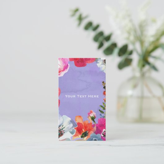 パープはっきりしたル色彩の鮮やかポップ・アートのフローラシッモダンク 名刺