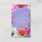 パープはっきりしたル色彩の鮮やかポップ・アートのフローラシッモダンク 名刺 (裏面)