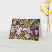 パープアートルかわいらしペチュニアスアートノートカード カード (黄色い花)