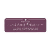 パープエレガントラスクリプ結婚ト差出人住所ラベル ラベル (正面)