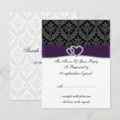 パープエレガントラダマスダ結婚ミアンテ 出欠カード (正面/裏面)