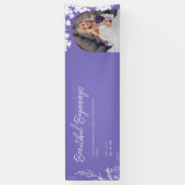 パープエレガントラブアーチ結婚のデザイン 横断幕 (縦)