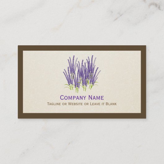 パープエレガントラベンダー – モダン スタイリッシュ 名刺 (裏面)