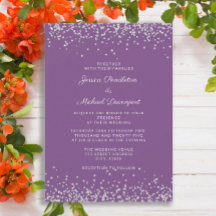 パープエレガントリーシルバーグリッター結婚ズ