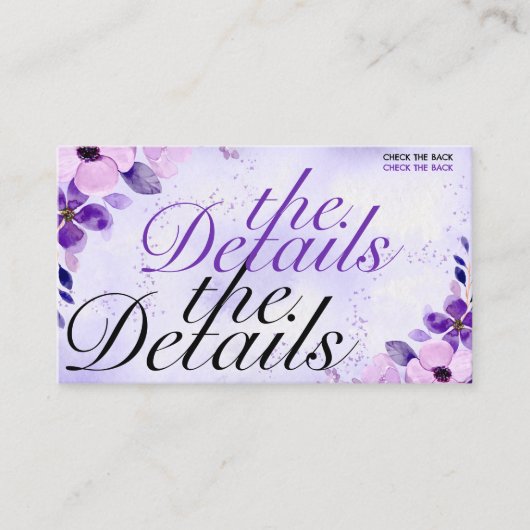 パープエレガントリ結婚のWebサイトエンクロージャカード エンクロージャーカード (正面)