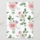 パープエレガントルとピンクのフローラのメ結婚ニュー メニュー (裏面)