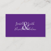 パープエレガントルと薄紫の結婚WebサイトのURL詳細 エンクロージャーカード (裏面)