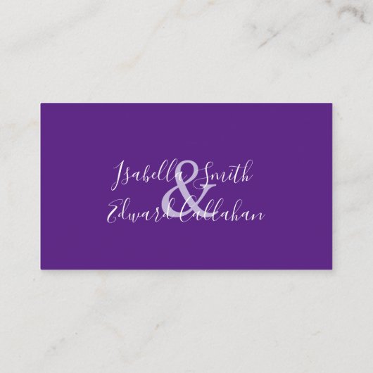 パープエレガントルと薄紫の結婚WebサイトのURL詳細 エンクロージャーカード (裏面)