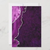 パープエレガントルアゲート結婚式招待状カスタマイズ 招待状 (裏面)