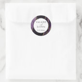 パープエレガントルアゲート金ゴールド結婚グリッターシール ラウンドシール (バッグ)